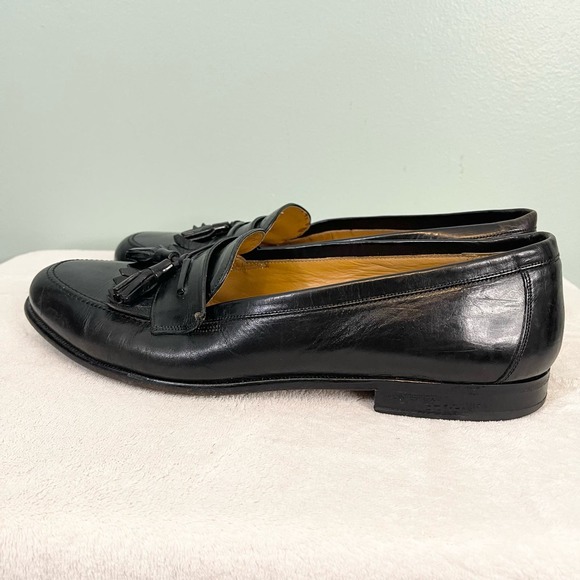 Mezlan Santander Men's Black Leather Kiltie Tassel Loafer Shoes Size 11M - Picture 2 of 12
